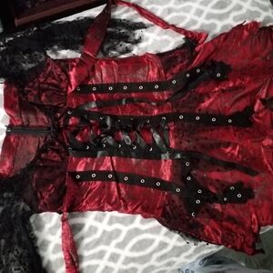 Red and Black Corset Dress